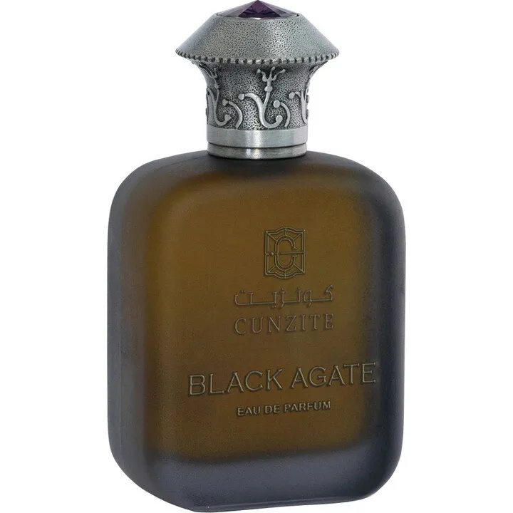Cunzite Black Agate perfume bottle