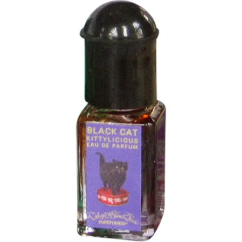 Velvet & Sweet Pea's Purrfumery Black Cat perfume bottle