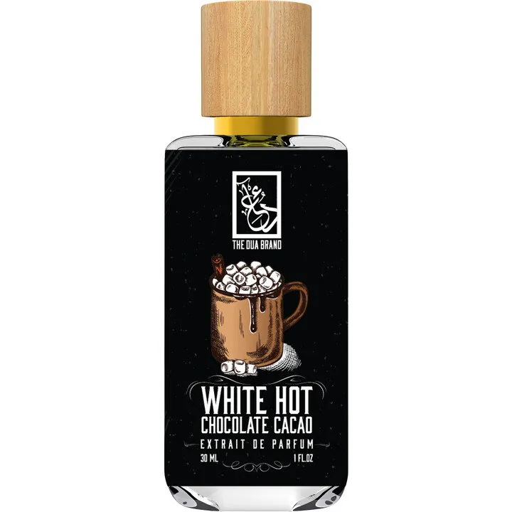 The Dua Brand White Hot Chocolate Cacao perfume bottle