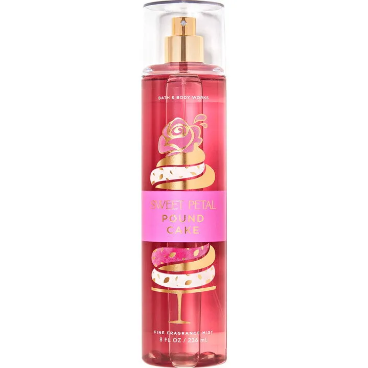 Bath & Body Works Sweet Petal Pound Cake perfume bottle