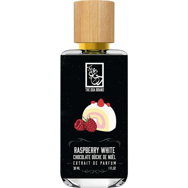 The Dua Brand Raspberry White Chocolate Bûche de Noël perfume bottle