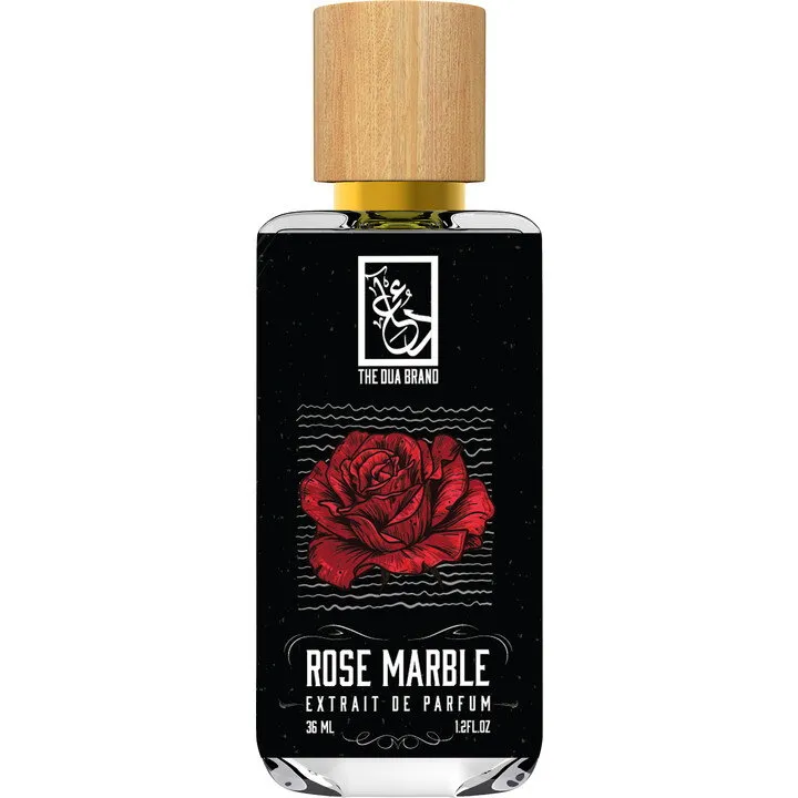 The Dua Brand Rose Marble perfume bottle