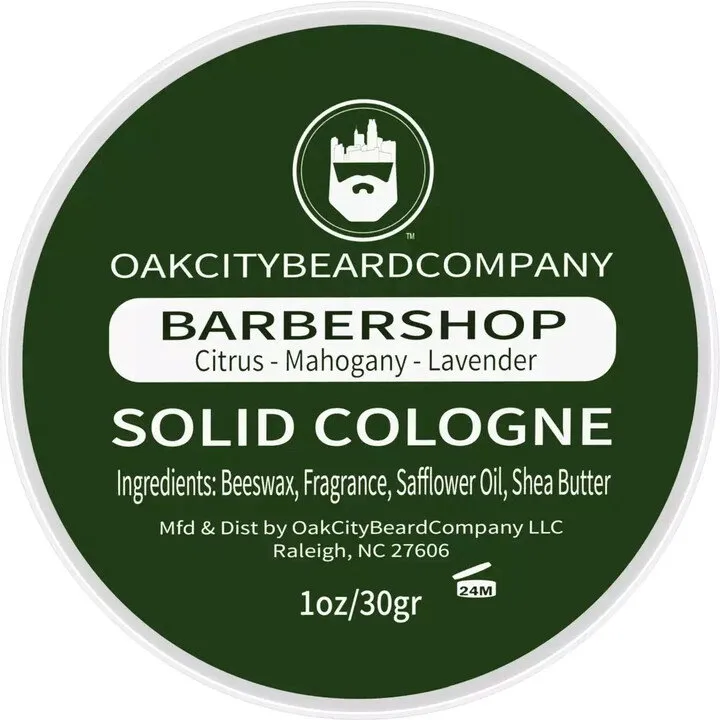 Oak City Beard Company Barbershop perfume bottle