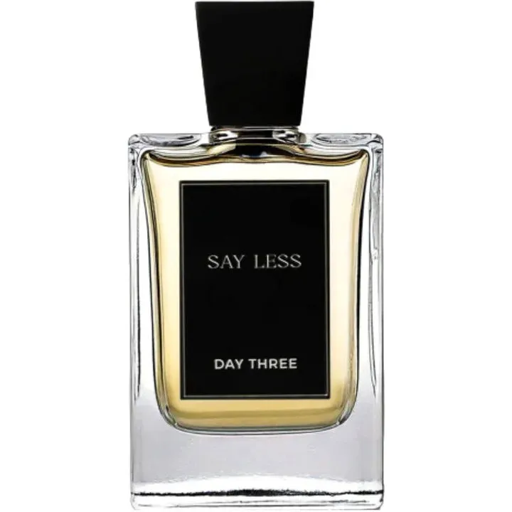 Day Three Fragrances Say Less perfume bottle