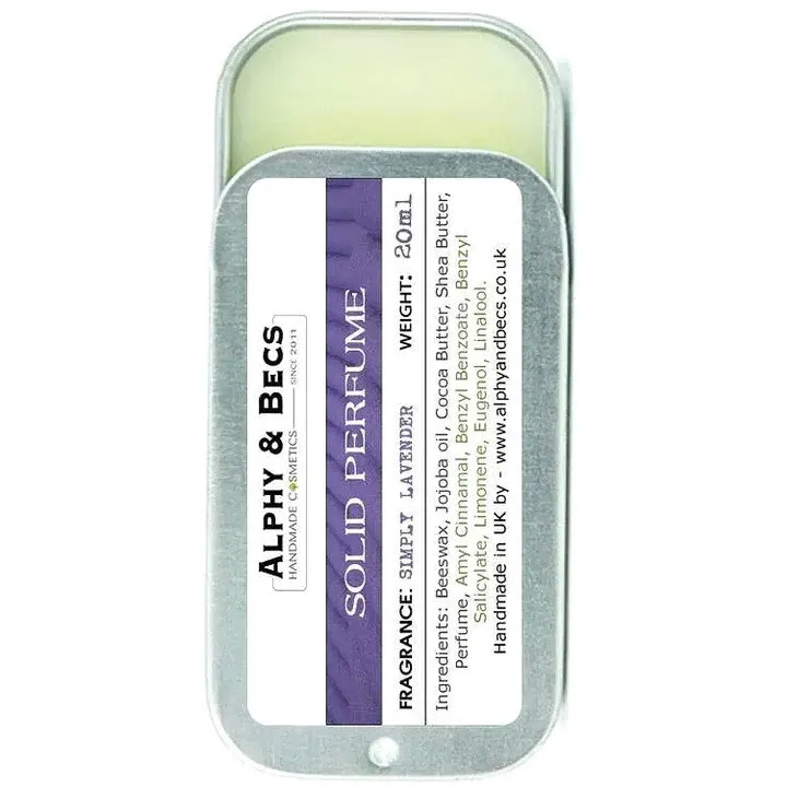 Alphy & Becs Simply Lavender perfume bottle