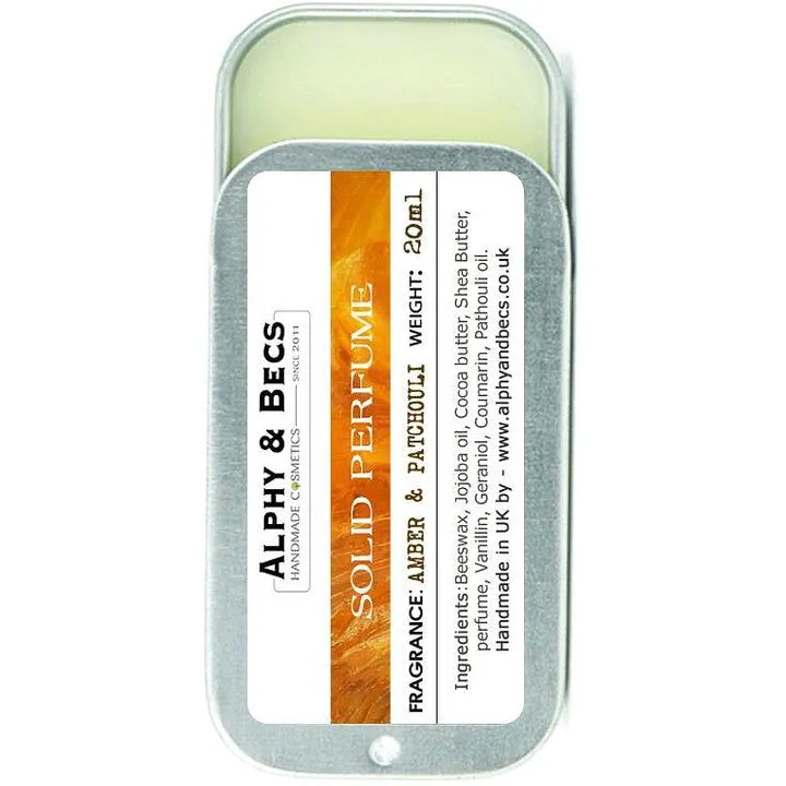 Alphy & Becs Amber & Patchouli perfume bottle