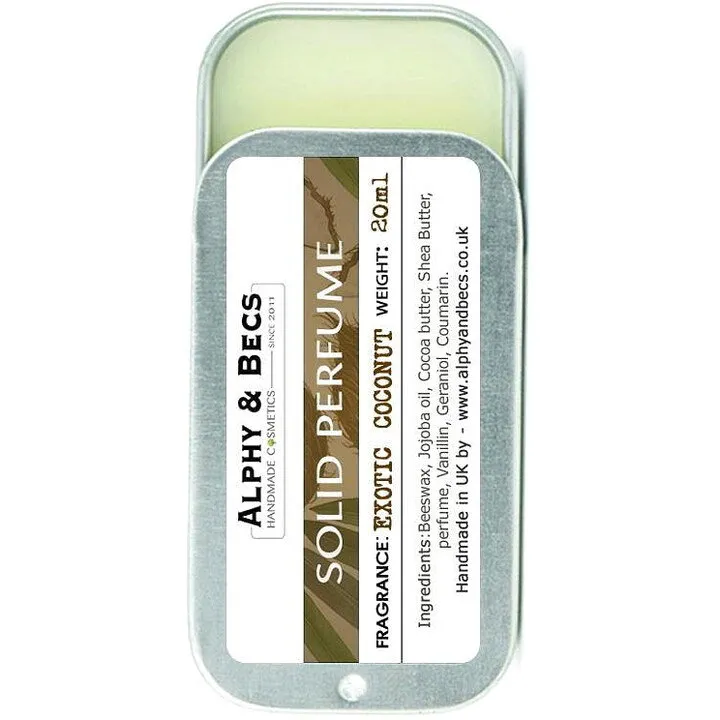 Alphy & Becs Exotic Coconut perfume bottle