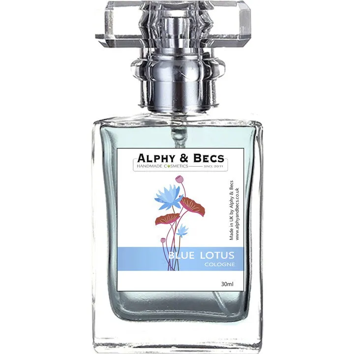 Alphy & Becs Blue Lotus perfume bottle