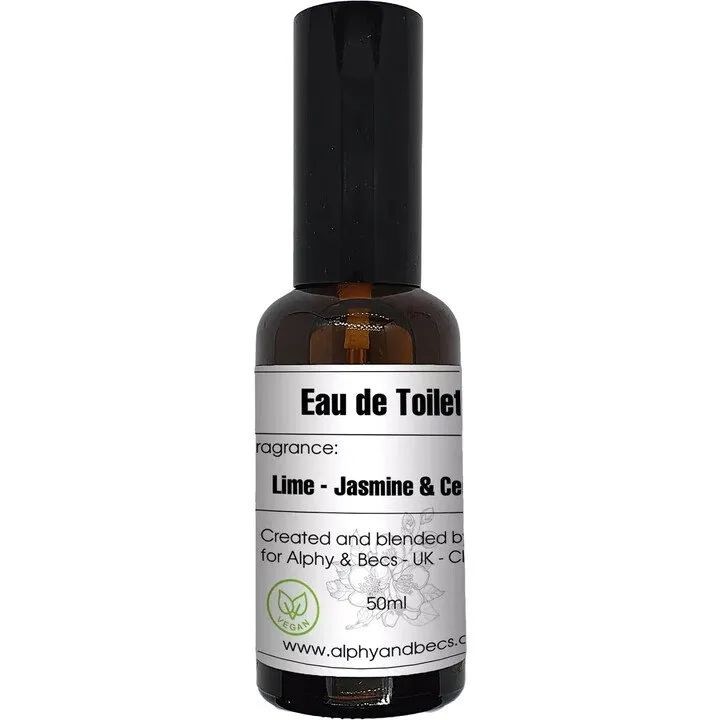 Alphy & Becs Lime - Jasmine & Cedar perfume bottle