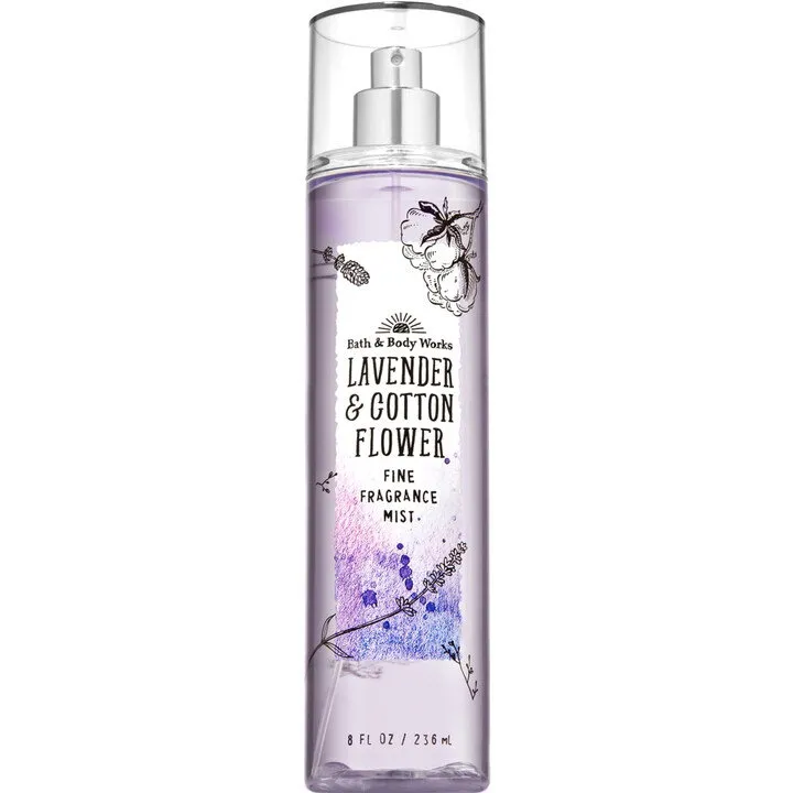 Bath & Body Works Lavender & Cotton Flower parfüm şişesi
