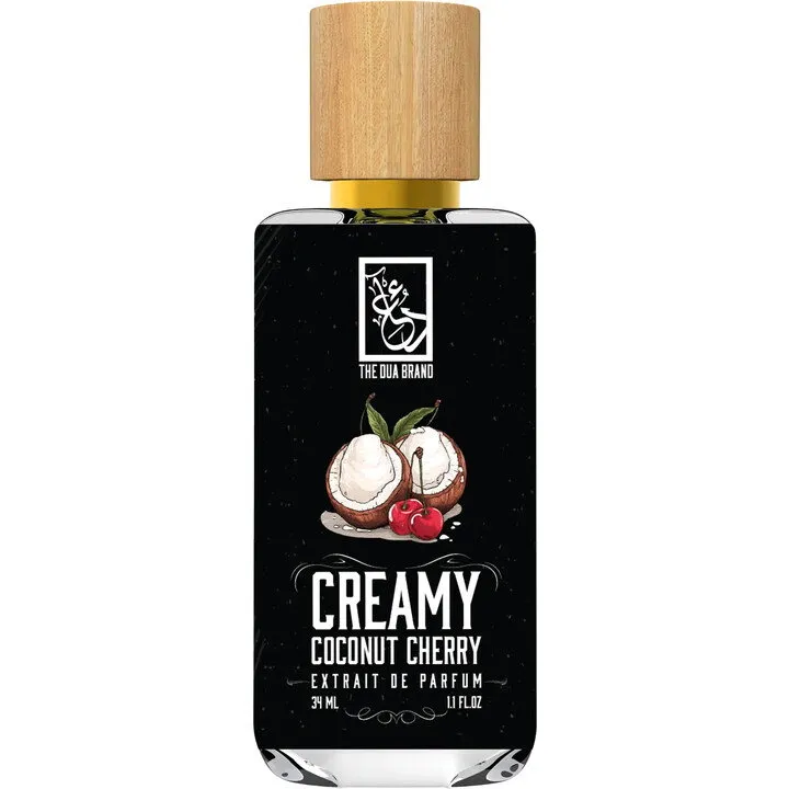 The Dua Brand Creamy Coconut Cherry perfume bottle
