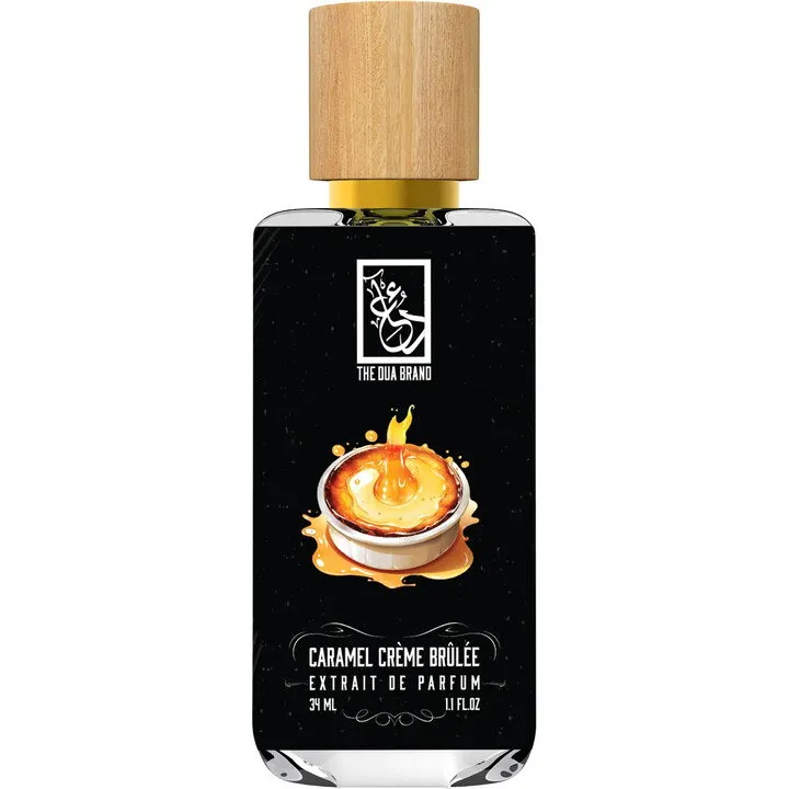 The Dua Brand Caramel Crème Brûlée perfume bottle