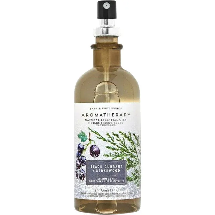 Bath & Body Works Black Currant + Cedarwood parfüm şişesi