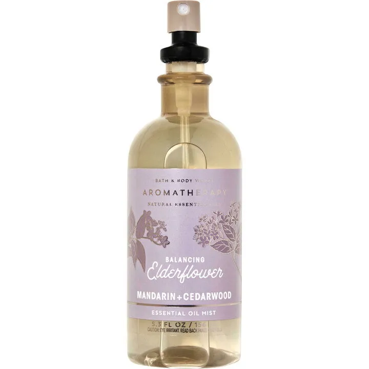 Bath & Body Works Balancing Elderflower - Mandarin + Cedarwood perfume bottle