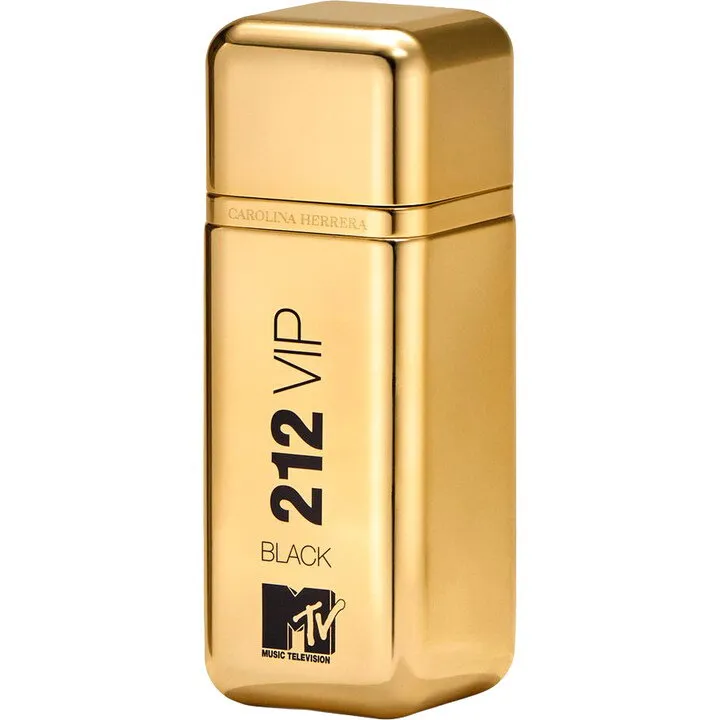 Carolina Herrera 212 VIP Black x MTV perfume bottle