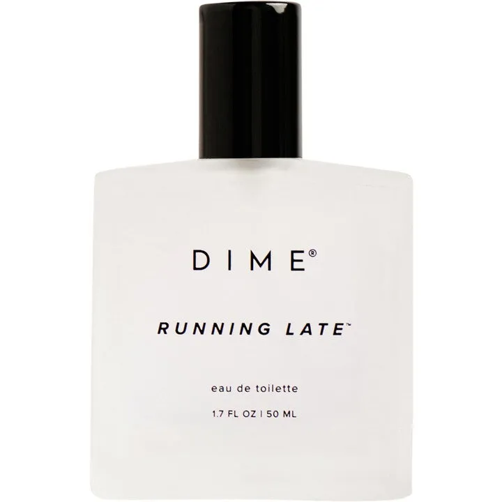DIME Running Late perfume bottle