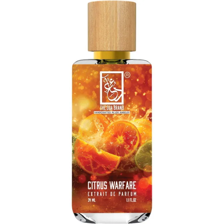 The Dua Brand Citrus Warfare perfume bottle