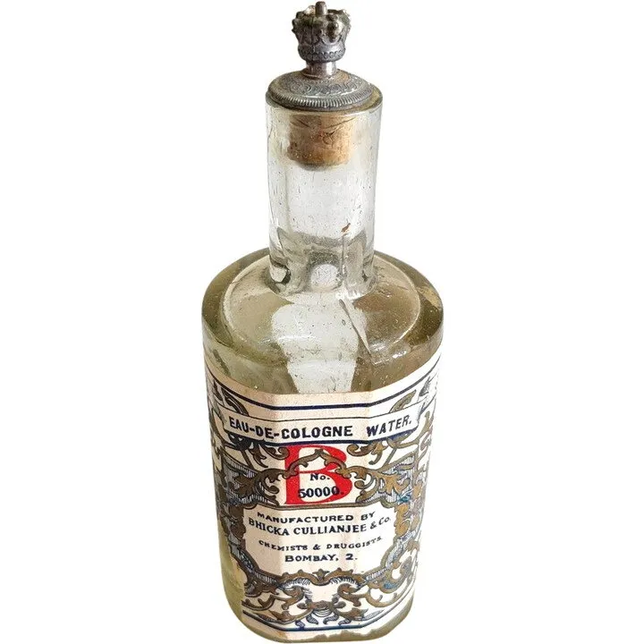 Bhicka Cullianjee & Co. Eau-de-Cologne Water No. 50000 perfume bottle