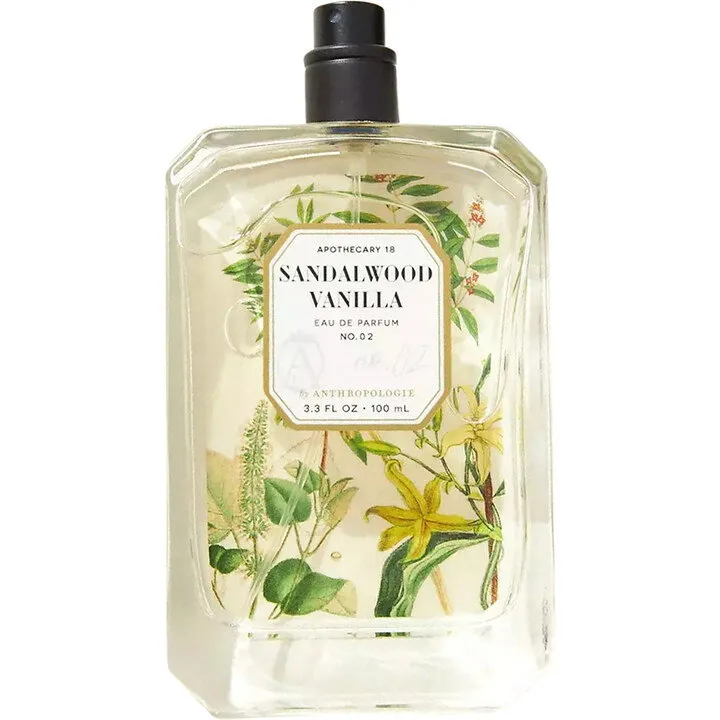 Anthropologie Sandalwood Vanilla parfüm şişesi
