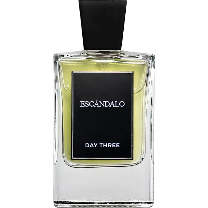 Day Three Fragrances Escándalo perfume bottle