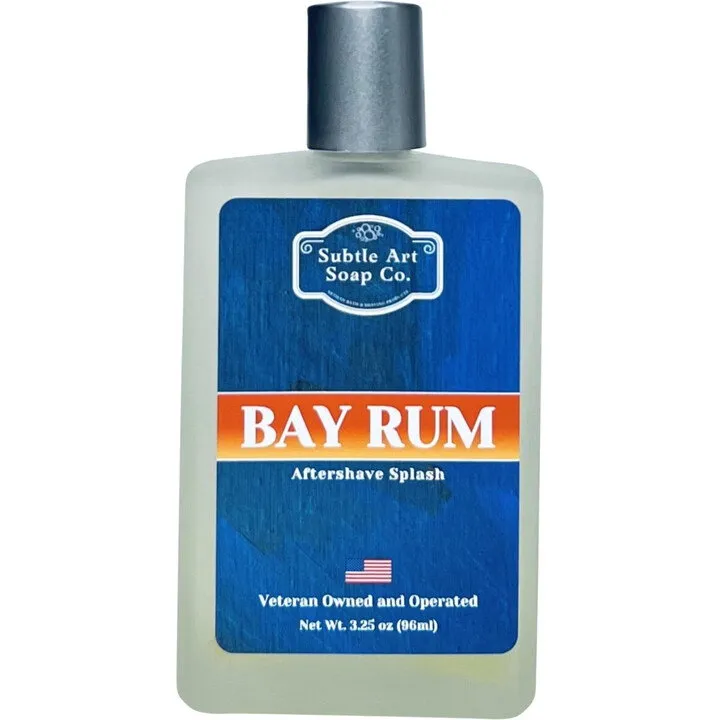 Subtle Art Soap Co. Bay Rum parfüm şişesi