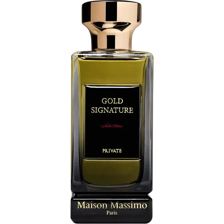 Maison Massimo Gold Signature perfume bottle