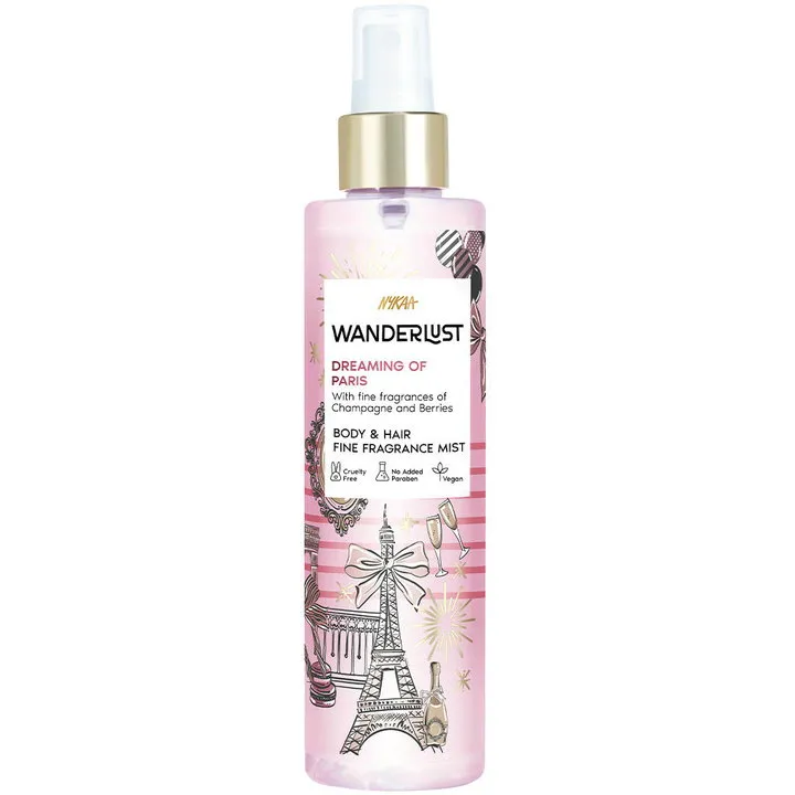 Nykaa Dreaming of Paris (Body & Hair Mist) parfüm şişesi