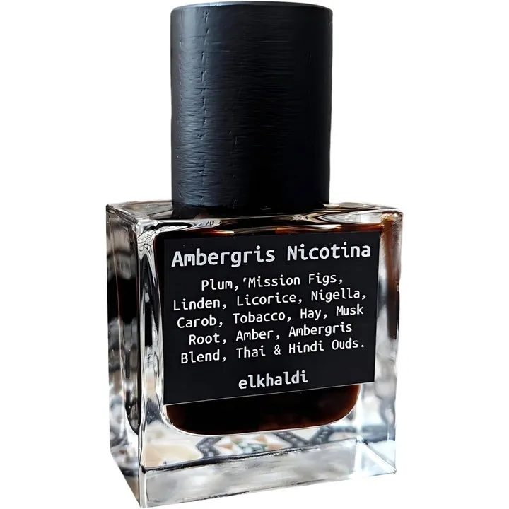 elkhaldi Ambergris Nicotina perfume bottle