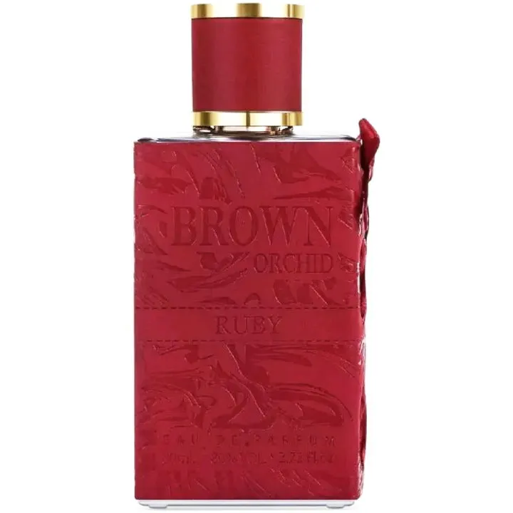 Fragrance World Brown Orchid Ruby Edition parfüm şişesi