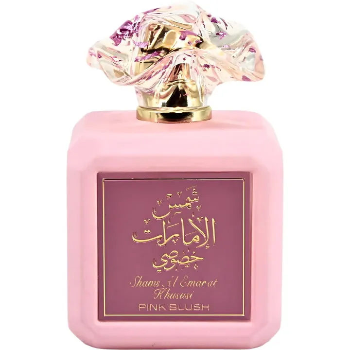 Ard Al Zaafaran Shams Al Emarat Khususi Pink Blush perfume bottle