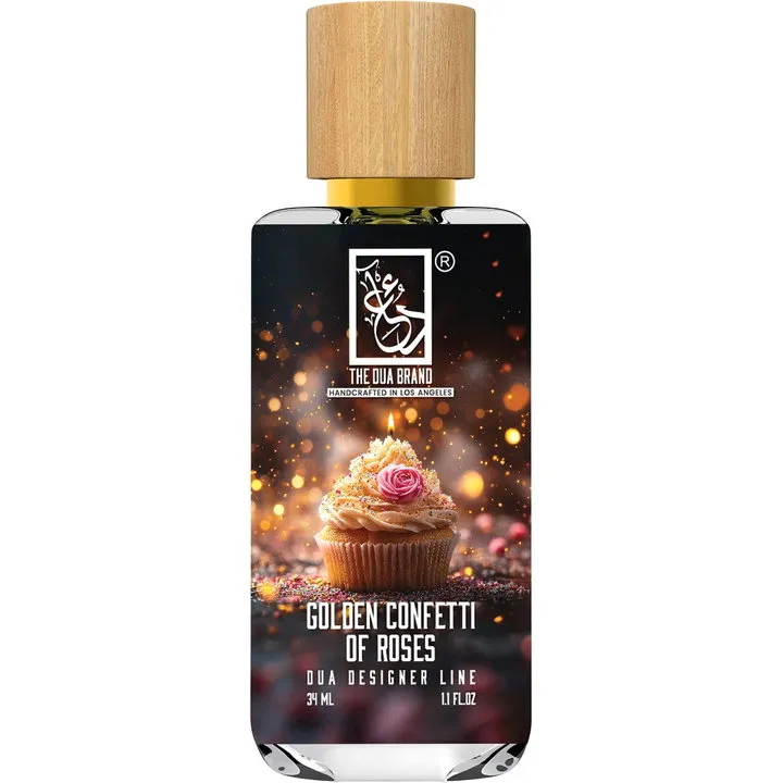 The Dua Brand Golden Confetti of Roses perfume bottle