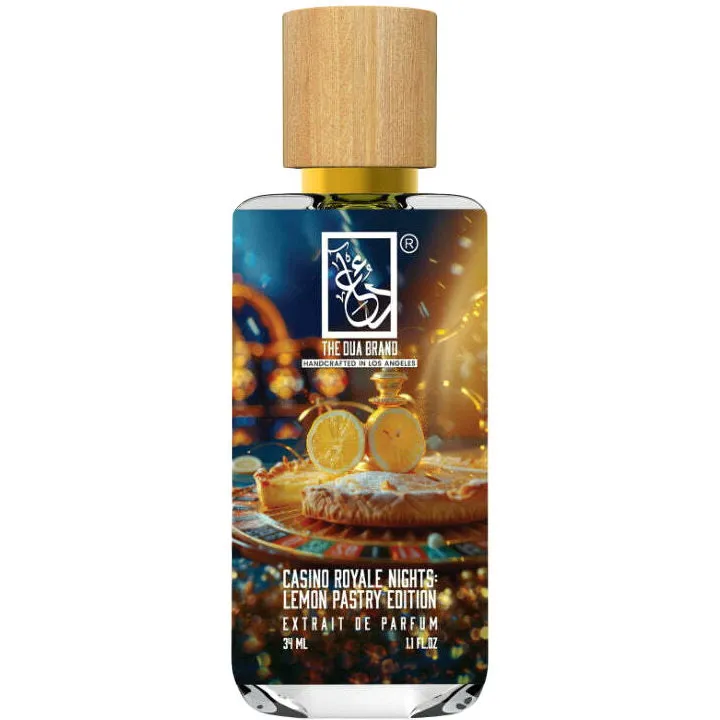The Dua Brand Casino Royale Nights: Lemon Pastry Edition perfume bottle