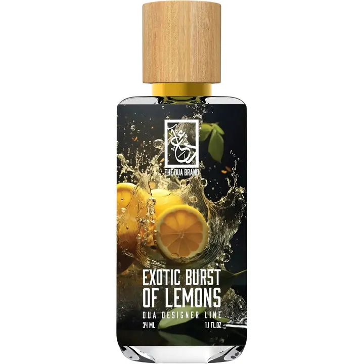 The Dua Brand Exotic Burst of Lemons perfume bottle
