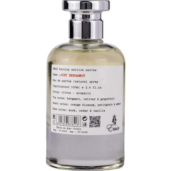 Emir Just Bergamot parfüm şişesi