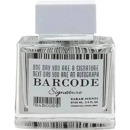 Prive Zarah Barcode Signature perfume bottle