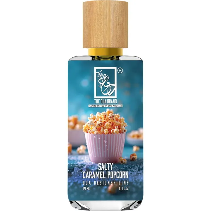 The Dua Brand Salty Caramel Popcorn perfume bottle