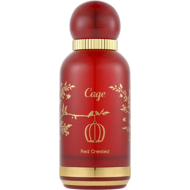 Cage Red Crested perfume bottle