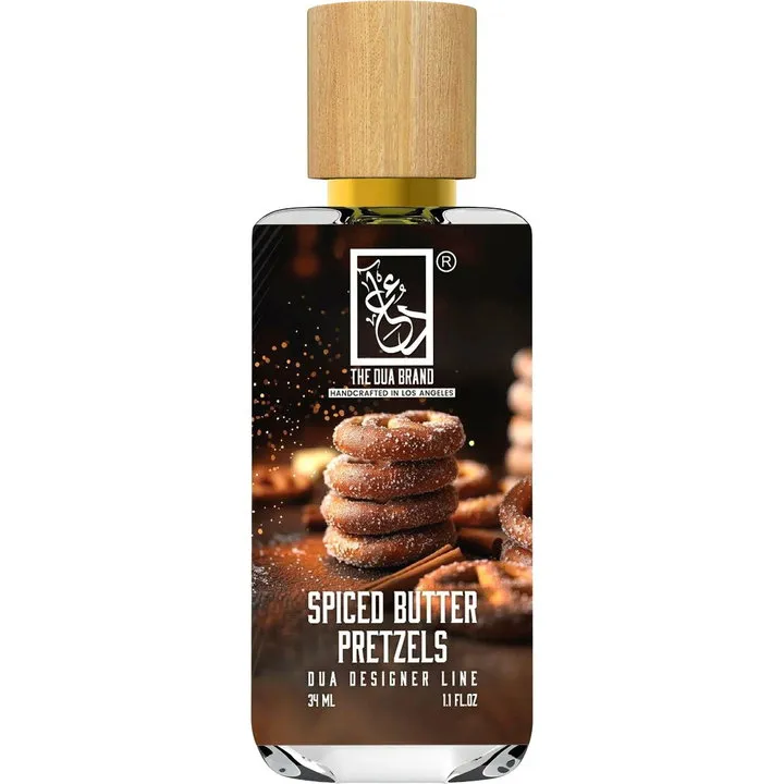 The Dua Brand Spiced Butter Pretzels perfume bottle