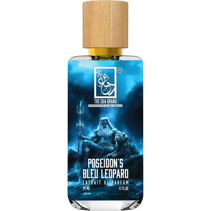 The Dua Brand Poseidon's Bleu Leopard perfume bottle