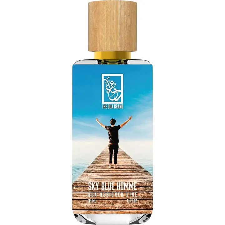The Dua Brand Sky Blue Homme perfume bottle