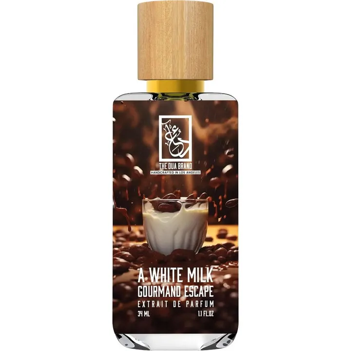 The Dua Brand A White Milk Gourmand Escape perfume bottle