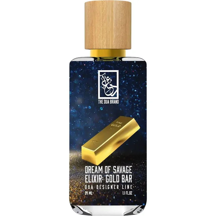 The Dua Brand Dream of Savage Elixir: Gold Bar perfume bottle