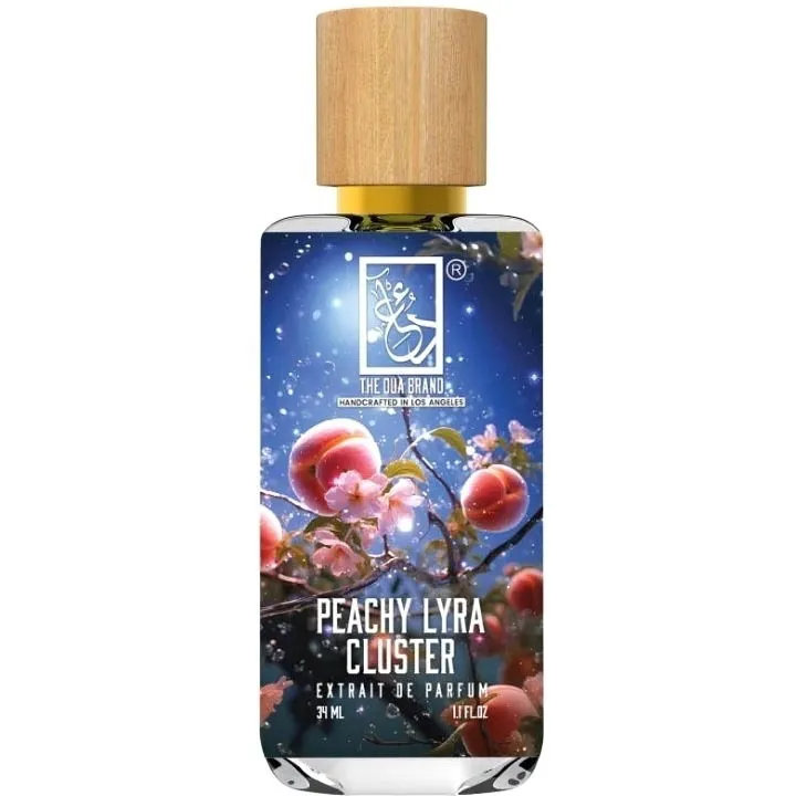 The Dua Brand Peachy Lyra Cluster perfume bottle
