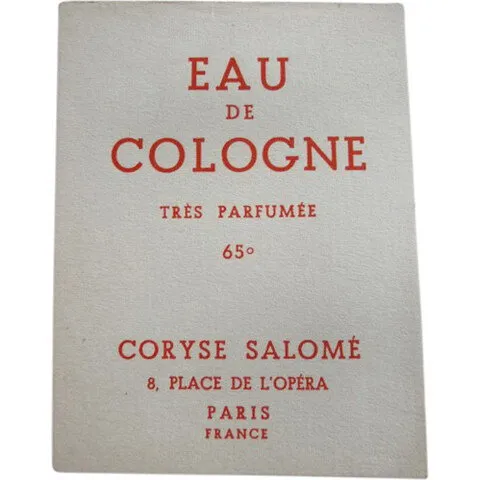 Coryse Salomé Eau de Cologne très parfumée 65° parfüm şişesi