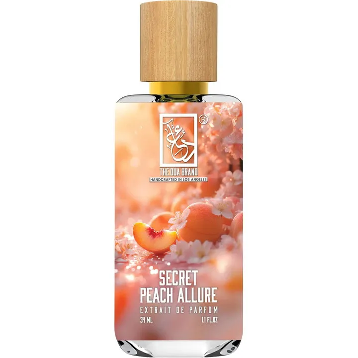 The Dua Brand Secret Peach Allure perfume bottle