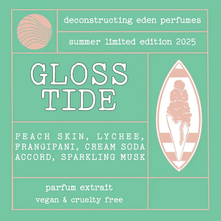 Deconstructing Eden Gloss Tide perfume bottle