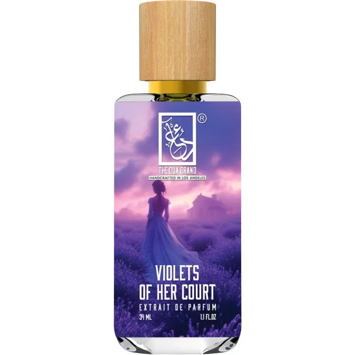 The Dua Brand Violets of Her Court perfume bottle