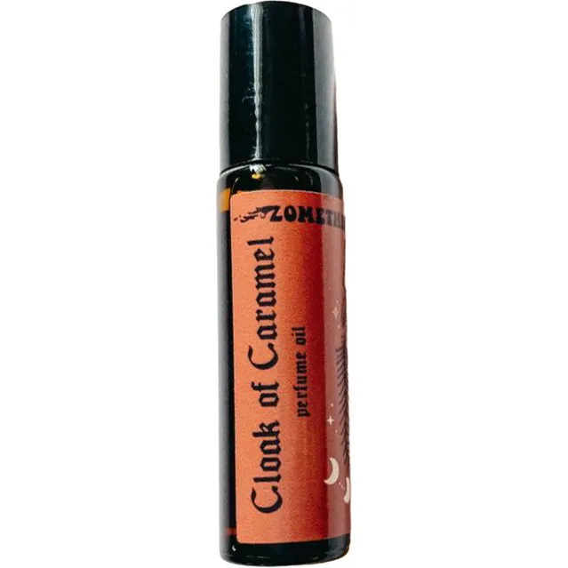 Zomething Strange Cloak of Caramel perfume bottle