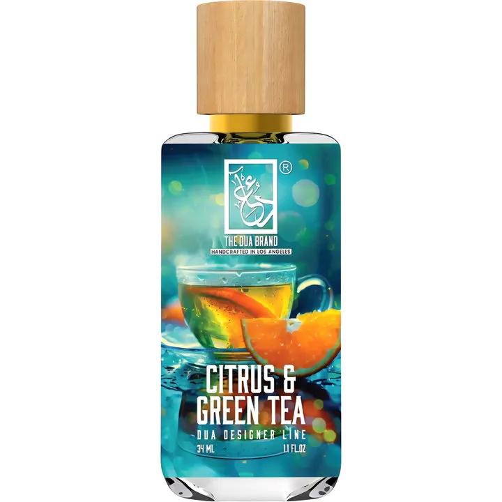 The Dua Brand Citrus & Green Tea perfume bottle