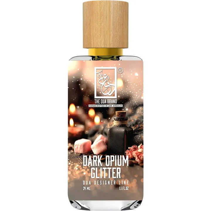 The Dua Brand Dark Opium Glitter perfume bottle